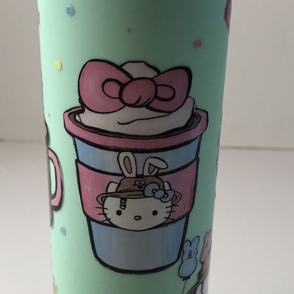 Hello Kitty Spring Theme Tumbler With Stainless Steel Straw 16 Oz - Picture 3 of 10